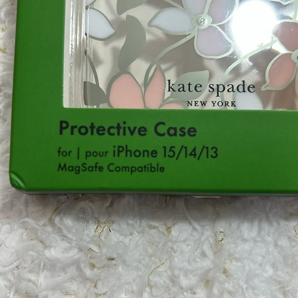 Kate Spade Pink and White Floral iPhone 14 Pro‎ Max Protective Case